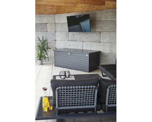 Ladă depozitare grădină Biohort 180 metal 181x79x71 cm 800 l gri închis metalizat
