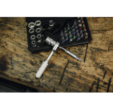Mini set chei tubulare WGB 1/4", crom-vanadiu