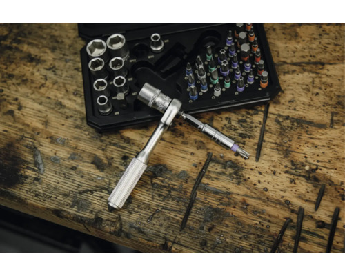 Mini set chei tubulare WGB 1/4", crom-vanadiu