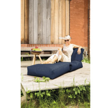 Fotoliu puf exterior/interior Twist Scuba XXL albastru închis 90x70x80 cm (180x70x60 cm întins)