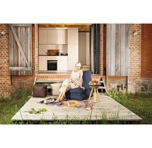 Fotoliu puf exterior/interior Twist Scuba XXL albastru închis 90x70x80 cm (180x70x60 cm întins)