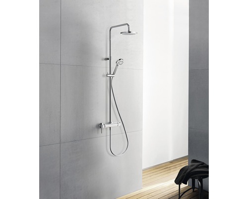 Sistem de duș cu duș fix și duș de mână în baie