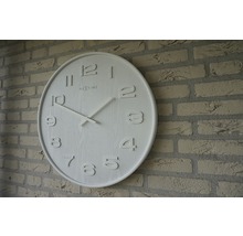 Ceas perete NeXtime Wood Big alb Ø 53 cm