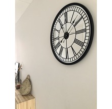 Ceas perete NeXtime Cleopatra Mirror alb/negru Ø 56 cm