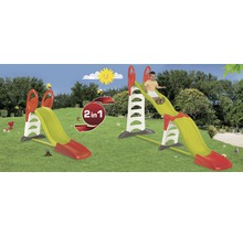Tobogan pentru copii cu scară și băiat pe gazon