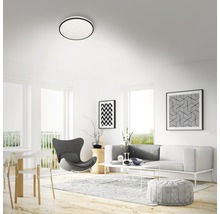 Plafonieră cu LED integrat Sternenhimmel 24W 2400 lumeni 3000-6500K, cu telecomandă, negru/alb cu efecte de stele