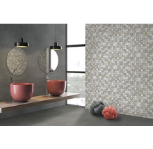 Gresie exterior / interior porțelanată glazurată Terrazzo Decor mozaic 60x30 cm-thumb-1