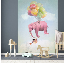 Fototapet vlies Special Decoration Elefant cu baloane 194x280 cm