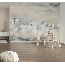 Vedere a camerei cu fototapet cu motiv de cocor