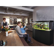 Acvariu Juwel Vision 450 cu iluminare LED, încălzitor, filtru interior, fără dulap inferior inclus negru