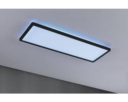 Panou cu LED integrat Auria 23W 2000 lumeni 58x20 cm, lumină RGBW, montaj aplicat, negru, cu telecomandă