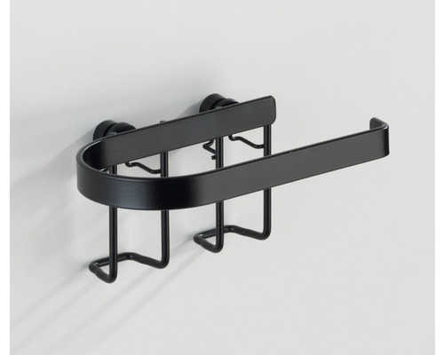 Raft de duș negru pentru montare pe perete