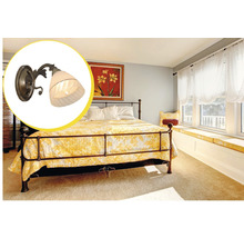 Aplică perete interior vintage Isra E27 max. 1x15W, bronz antichizat