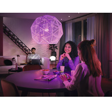 Bec LED RGBW variabil Philips Hue E27 9W 1100 lumeni, glob mat A60-thumb-5