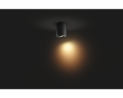Spot aplicat Phillips Hue Pillar GU10 max. 1x5W, bec LED inclus, negru
