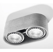 Lumină de tavan din beton cu două spoturi