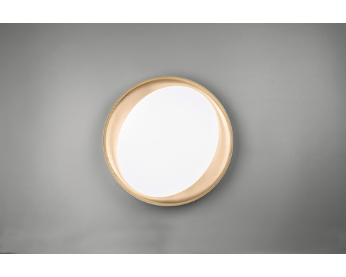 Lumină de perete rotundă cu ramă aurie