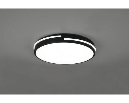 Lumină de plafon rotundă neagră cu elemente luminoase