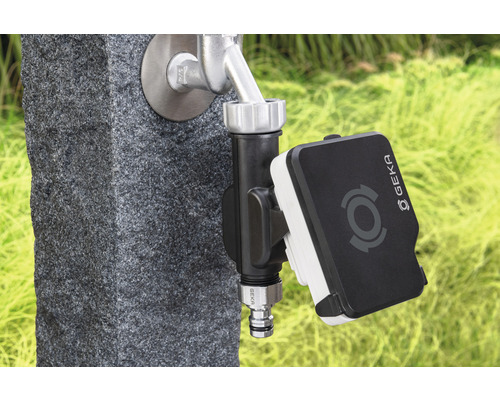 Logo Geka pe robinet cu computer de irigare