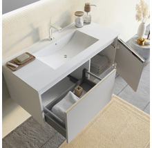 Set mobilier baie suspendat Savinidue Cielo 100 cm Grigio Perla