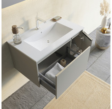 Set mobilier baie suspendat Savinidue Cielo 80 cm Tortora Scuro
