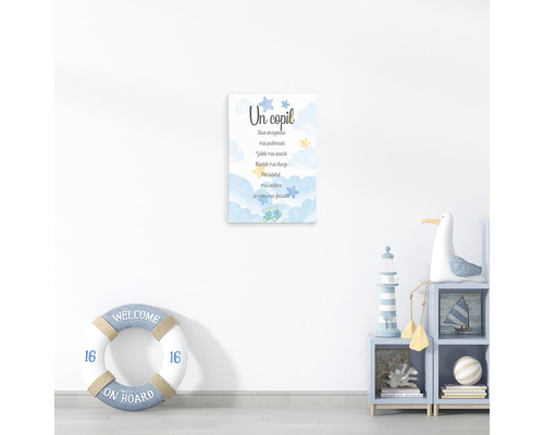 Cameră decorativă pentru copii cu imagine, colac de salvare și raft