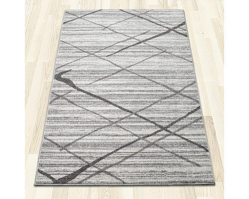 Covor gri cu model abstract pentru interior