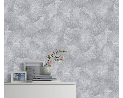 Cameră cu tapet vlies cu model grafic.