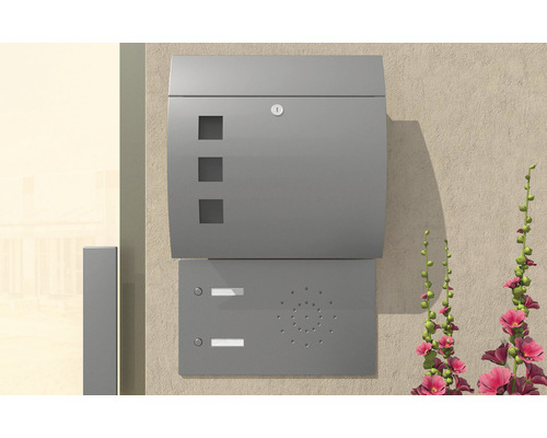 Sistem de cutie poștală cu interfon montat pe un perete