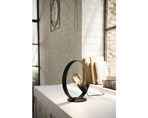 Lampă de masă decorativă cu design circular și bec
