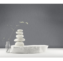 Pietre decorative zen pe un soclu alb