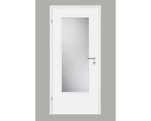 Foaie de ușă Pertura Soley albă 86,0x198,5 cm LA-G3 stânga (nu include sticla)