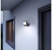 Proiector LED exterior XLED Curved 9,3W 862 lumeni IP44, senzor de mișcare, lumină caldă, antracit