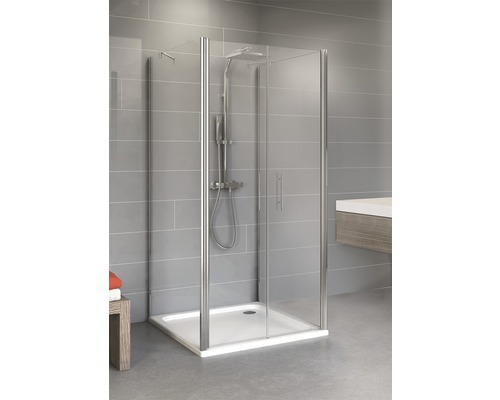 Cabină de duș tip U Schulte Alexa Style 2.0, 80x80x192 cm, sticlă securizată transparentă, profil alunatur