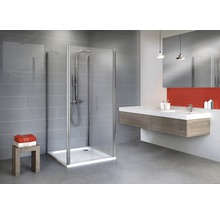 Cabină de duș tip U Schulte Alexa Style 2.0, 90x90x192 cm, sticlă securizată transparentă, profil crom-thumb-0