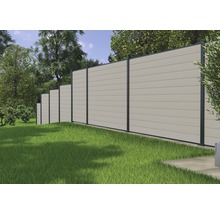 Gard de grădină din plastic cu cadru metalic în aer liber