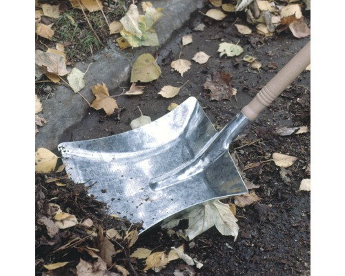 Spată metalică cu mâner de lemn pentru săpat în grădină