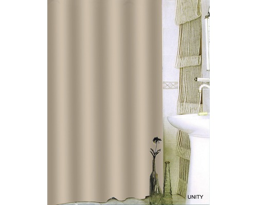 Scenă de baie cu perdea de duș, chiuvetă și decorațiuni pentru o atmosferă luminoasă și prietenoasă