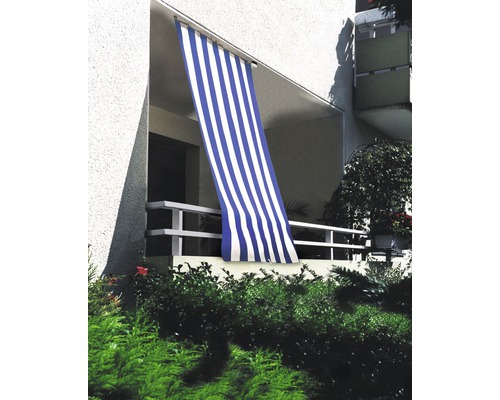 Copertină verticală cu model în dungi pe balcon
