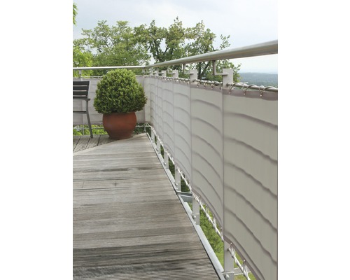 Apărătoare balcon 65x300 cm, gri argintiu
