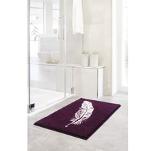 Baie modernă cu covor de baie și design cu pene