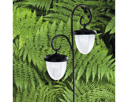 Lampă de grădină cu două lumini pe un băț