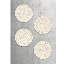 Patru decorațiuni de perete rotunde cu modele florale