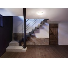 Plafonieră cu LED integrat Steinel RS16 9,3W 918 lumeni, senzor de mișcare, protecție la umiditate IP44, albă