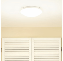 Plafonieră cu LED integrat Steinel RS16 9,3W 918 lumeni, senzor de mișcare, protecție la umiditate IP44, albă