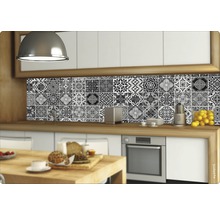 Scenă de bucătărie cu autocolante de faianță în design vintage