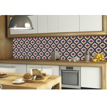 Protecție de perete pentru bucătărie cu model floral în bucătărie modernă