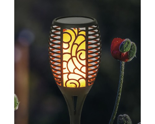 Lampă solară cu efect de flacără pentru grădină