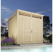 Căsuță de grădină Woodline 226x234 cm, lemn netratat