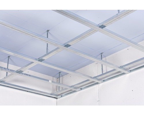 Tavan cu structură metalică și plăci de gips-carton